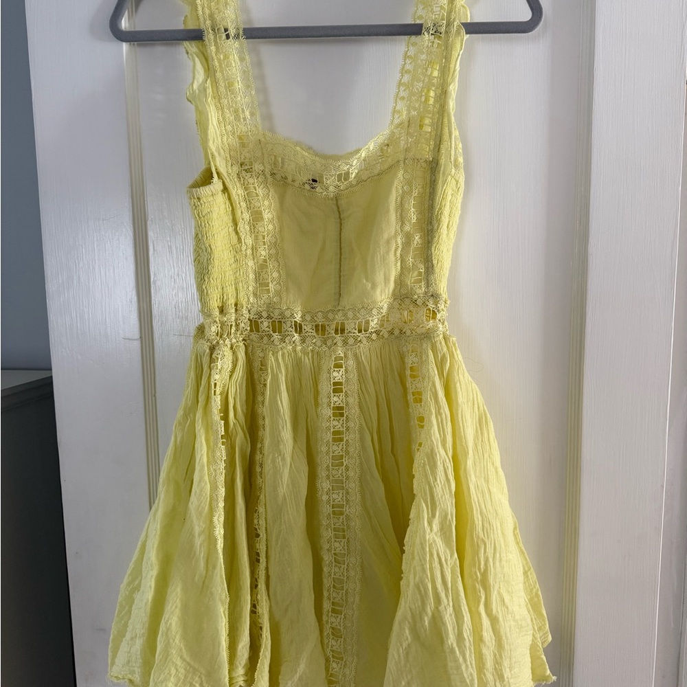 Free people Yellow Lace Sundress